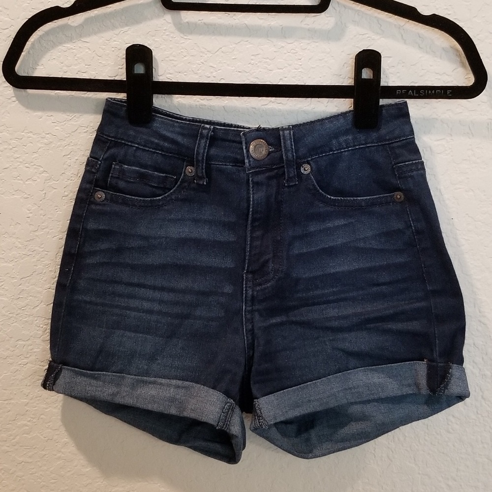 Aeropostale High Waisted Midi Jean Shorts